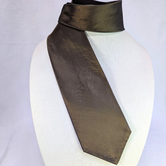 Simon Chang Brown Bronze Men's Neck Tie - Picture 1 of 10